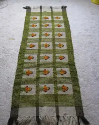 Duży wełniany kilim makata na ścianę 210 cm x 70 cm. stan bdb — ujęcie 5