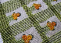 Duży wełniany kilim makata na ścianę 210 cm x 70 cm. stan bdb — ujęcie 4