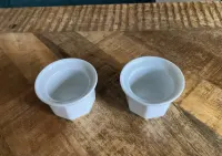 Dwa białe świeczniki dla tealight Schirnding Bavaria — ujęcie 2