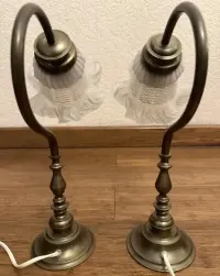 Dwie stylowe lampki nocne mosiężne — ujęcie 5