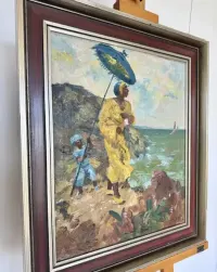 Edmund FÜRST (1874-1955) Olej Płótno Impast Fowizm jak Matisse Sztuka Muzealna Inwestycja Unikat Postimpresjonizm Niemcy Izrael Spaziergang Kurort TOP — ujęcie 4