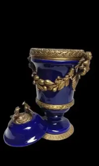 Ekskluzywna szkatuła amfora brąz porcelana. Niespotykana kolorystka!! — ujęcie 3