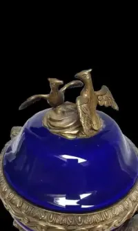Ekskluzywna szkatuła amfora brąz porcelana. Niespotykana kolorystka!! — ujęcie 5
