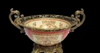 Elegancka patera porcelana brąz — ujęcie 2