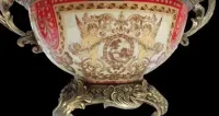 Elegancka patera porcelana brąz — ujęcie 3
