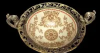 Elegancka patera porcelana brąz — ujęcie 4