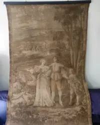 Elegancka tapiseria gobelinowa – XIX w., Niemcy / Holandia — ujęcie 2