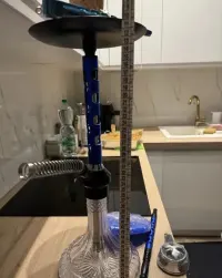 Fajka wodna  Shisha (Kaya Blue)+ Cybuch gliniany Fugo Bowl MOON — ujęcie 5