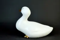 figurka kaczka gęś złoto retro rustykalny wiejski folk — ujęcie 5