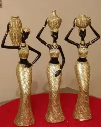 Figurki kolekcjonerskie 3damy złote Glamour — ujęcie 2