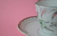 Filiżanka duo lata 20 30 srebrne gody retro vintage porcelana bawaria — ujęcie 3