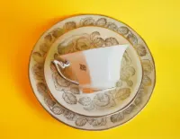 Filiżanka ze spodkiem oscar schlegelmilch bavaria retro vintage — ujęcie 4