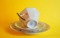 Filiżanka ze spodkiem oscar schlegelmilch bavaria retro vintage — ujęcie 5