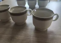 Filiżanki z porcelitu Pruszków 6 sztuk, retro, PRL — ujęcie 3