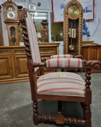 Fotel drewniany stylowy antyk tron — ujęcie 5