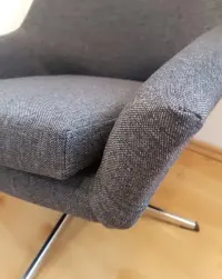 Fotel obrotowy PRL bauhaus DDR , lata 60-70 PRL obrotowy muszelka loft — ujęcie 5