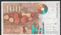 Francja 100 franków 1998 - Paul Cezanne - U — ujęcie 2