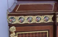 Francuska Komoda Empire - Drewno + Mosiądz Szafa - Intarsje Malunki — ujęcie 5