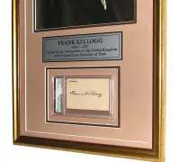 Frank Kellogg autograf w oprawie 1890 — ujęcie 4