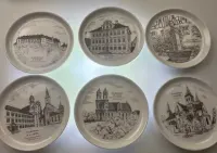 furstenberg porcelain Vintage talerzyki sygnowane Niemieckie Miasta — ujęcie 3