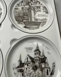furstenberg porcelain Vintage talerzyki sygnowane Niemieckie Miasta — ujęcie 4