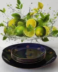 Garnitur deserowy Chodzież piękny stary porcelit — ujęcie 2