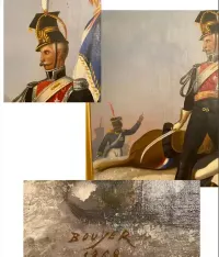 Generał Dembiński broniący sztandaru Polonik / malarstwo XIX w. Antyk — ujęcie 3