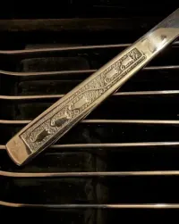 Gerlach Poland Stainless PRL wzór Róża – komplet sztućców w oryginalnej kasecie ZSRR / vintage — ujęcie 3
