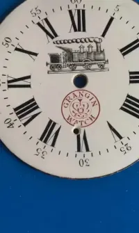 Grangin Watch,porcelanowa tarcza,zegarek kieszonkowy,kolejowy,antyk — ujęcie 2