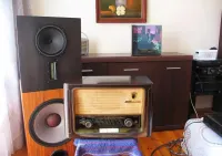 GRUNDIG Type 1055W/3D / Bakielitowe Lampowe Radio 1955r '' Vintage '' — ujęcie 2
