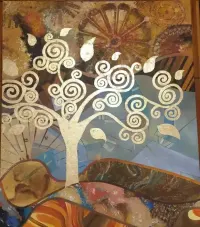 Gustav Klimt "Drzewo miłości" -obraz farbami olejnymi na płótnie — ujęcie 2