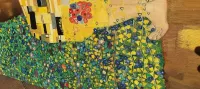 Gustav Klimt "Pocałunek" - Obraz olejny, wymiary 100x100, na płótnie — ujęcie 4