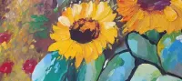 Gustav Klimt "Słoneczniki" -obraz malowany farbami olejnymi na płótnie — ujęcie 2