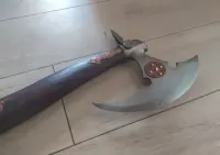 Halabarda, topór - rekonstrucja,rękodzielo, ciężka, solidna drewno sta — ujęcie 2