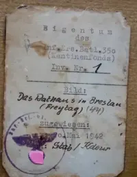 III Rzesza Wrocław Breslau Akwarela 1942 r — ujęcie 2