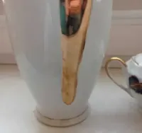 imbryk/dzbanek oraz cukiernica z porcelany, pozłacane Ćmielów VINTAGE! — ujęcie 5