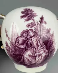 Imbryk Miśnia sceny Wateau ok 1760 r. — ujęcie 2
