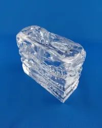 INGRID Glasshütte Blockkristal solifleur - wazon Ice Block 1970 — ujęcie 2