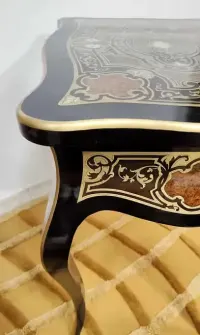 Inkrustowany stolik toaletka Napoleon III - sygnowana Tahan — ujęcie 3