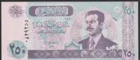 Irak 250 dinarów 2002 - Saddam Husajn - stan bankowy UNC — ujęcie 3