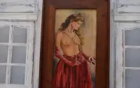 JAN WOLSKI - akt kobiety - duży stary obraz — ujęcie 5