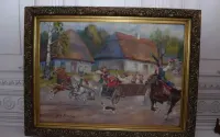 Jerzy Kossak - Wesele Krakowskie - Polski Stary Obraz Olejny — ujęcie 4