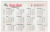Kalendarz listkowy Kalendarzyk kieszonkowy 1990 Kurier Polski Warta | Pamiątka Reklama Retro Ubezpieczenia — ujęcie 2