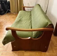 Kanapa drewniana intarsjowana w stylu Biedermeier — ujęcie 4