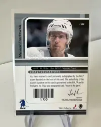 Karta z autografem Mariusz Czerkawski NY Islanders 2002-03 — ujęcie 2
