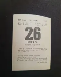 Kartka z kalendarza 26.09.1981 — ujęcie 3