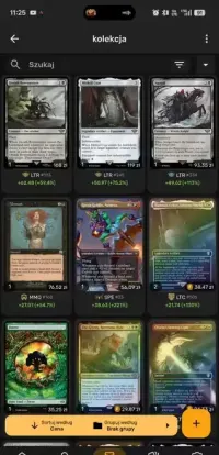 Karty Magic the gathering MTG, kolekcja o wartości 2000 zł za  50% ceny rynkowej. 888 kart — ujęcie 4