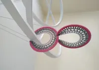 Kolczyki Boho handmade na szydełku koła — ujęcie 4