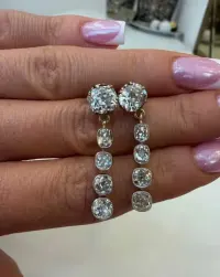 Kolczyki z diamentami naturalnymi 5.60 CT IGI — ujęcie 4