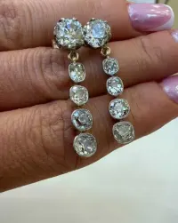 Kolczyki z diamentami naturalnymi 5.60 CT IGI — ujęcie 5